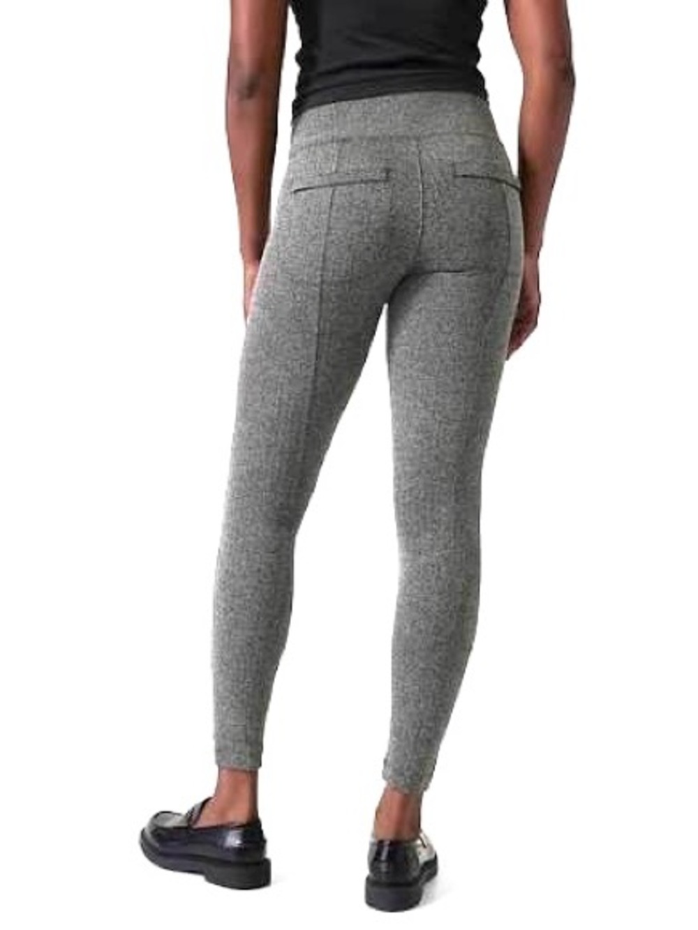 Athleta Black and White Herringbone Knit Leggings - Picture 3 of 16